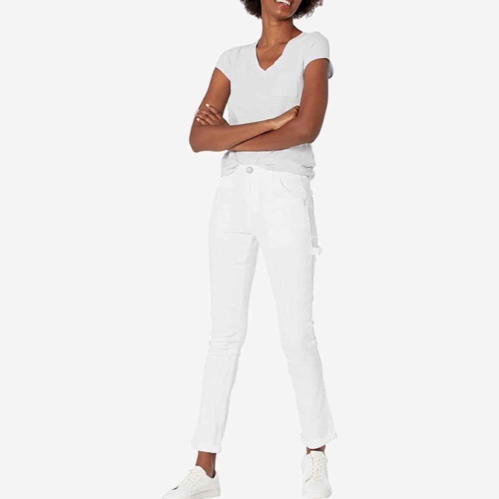 NWT Dickies Juniors Flex Slim Carpenter White Jeans